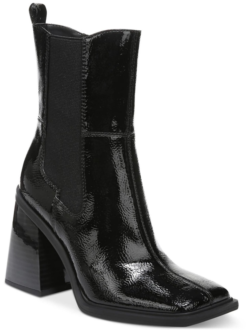 Circus by Sam Edelman Womens Lauren Patent Square Toe Chelsea Boots